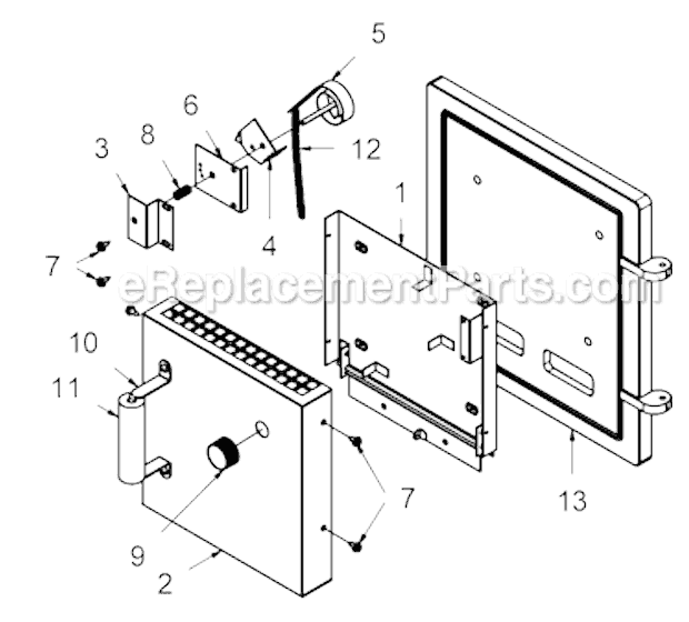 Page B Diagram and Parts List for 1500  US Stove Company Furnace